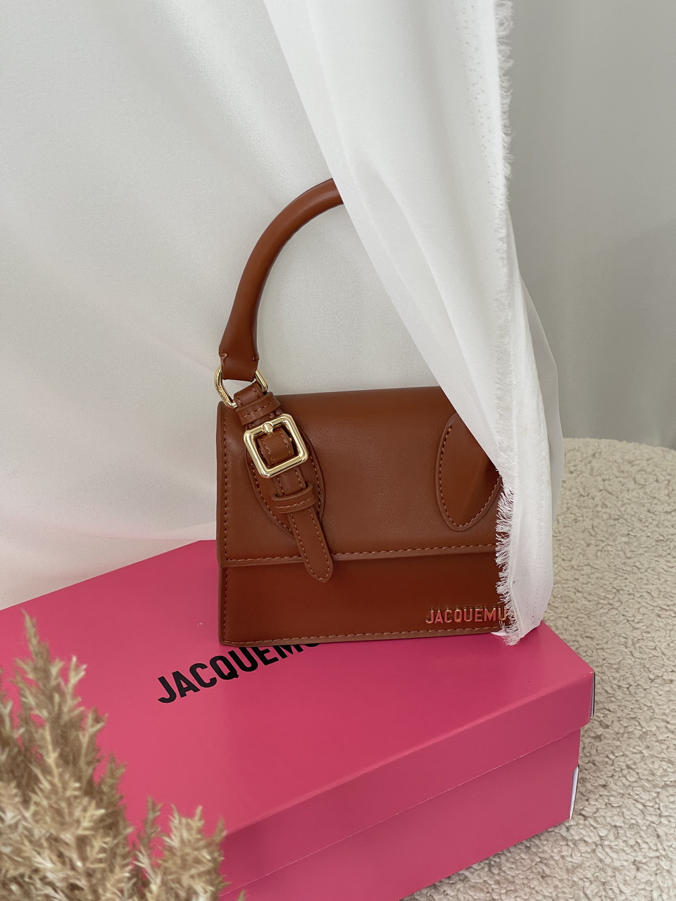 Сумка жіноча Jacquemus Le Chiquito Moyen Boucle Premium коричневий Жакмюс, фото 1