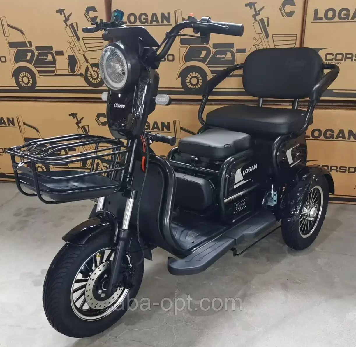 Електричний трицикл Corso Logan S 1200W-72вт-23А/ч шини 10"-10" купить в интернет магазине, фото 1