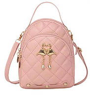 Жіночий рюкзак «Кросбоді» Рожевий