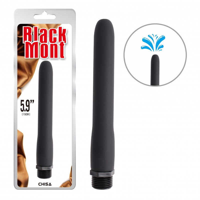 Анальний душ, інтимна насадка Chisa Black Mont 15 см, фото 1