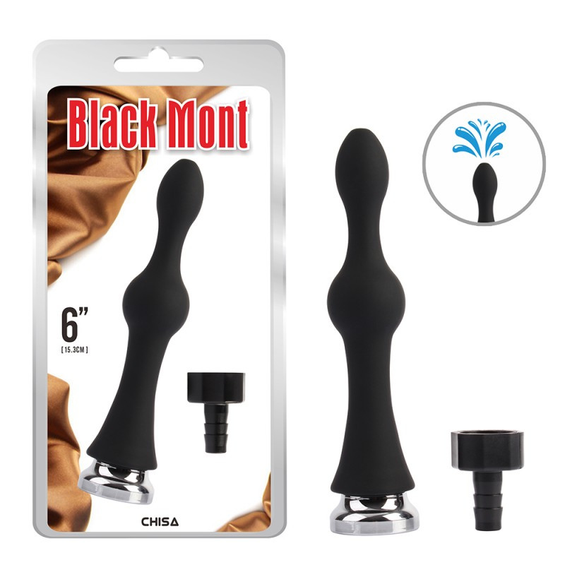 Анальний душ, анальна насадка Chisa Teasing Enema Play Attachment силіконова, чорна