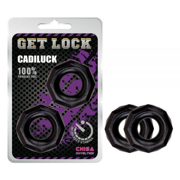 Ерекційні кільця, ерекційні обручі Cadiluck супереластичні чорного кольору