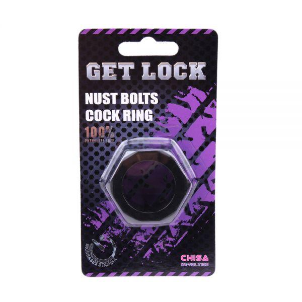 Ерекційне кільце, ерекційний обруч Chisa Nust Bolts TPE 2,7 см