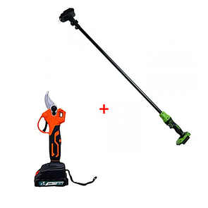 Акумуляторний секатор Mirson MS0142 + телескопічна штанга Procraft