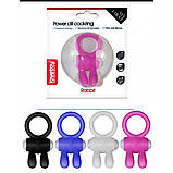 Ерекційне кільце для пеніса, обруч на член Lovetoy Power Clit рожеве з вібрацією, фото 2