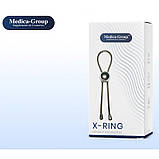 Ерекційне кільце для підвищення ерекції, обруч на член Medica Group X-Ring, регульоване затискачем, фото 2
