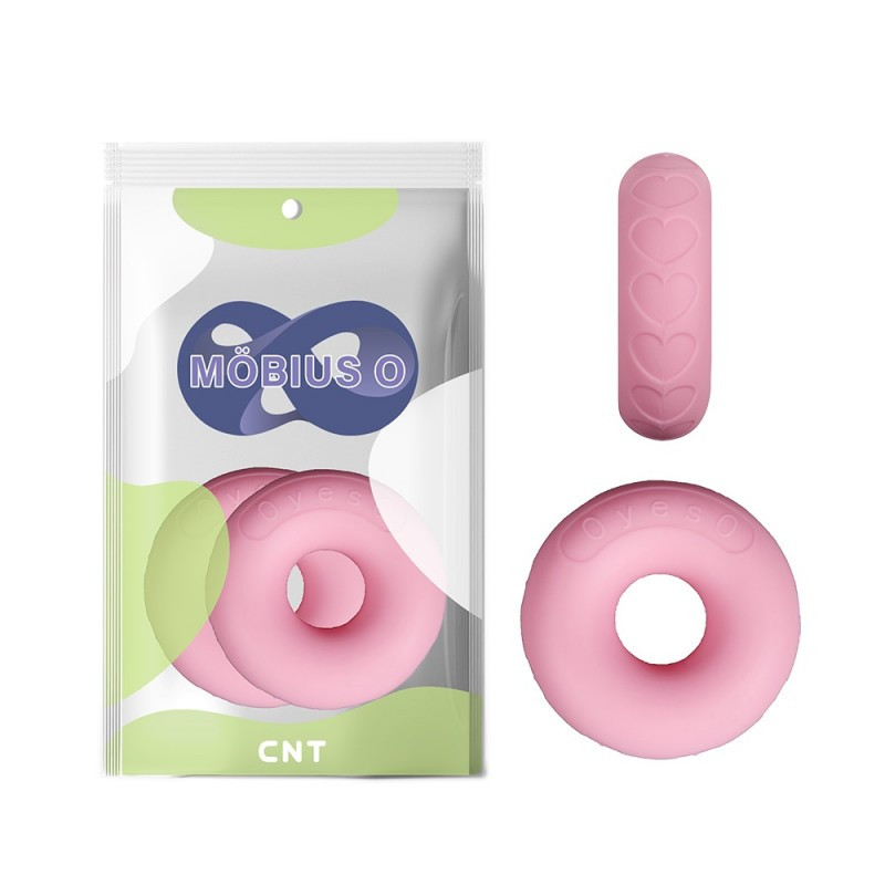 Кільця ерекції, обручі для статевого органа Puff Ring Love Pink силікон, фото 1