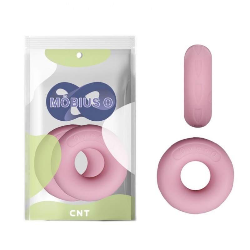 Обручі на пеніс, кільця для фалоса Puff Ring Bullet Mark Pink силікон, фото 1