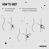 Насадка обруч для ерекції, чоловіче інтимне кільце Hueman Saturn з вібрацією, силікон, фото 5