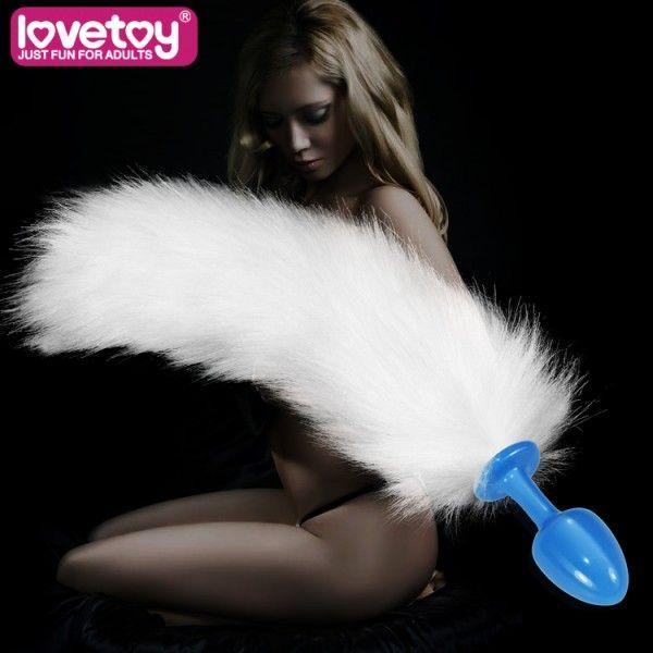 Анальна пробка, анальний корок Lovetoy Luxury Metal з хвостиком