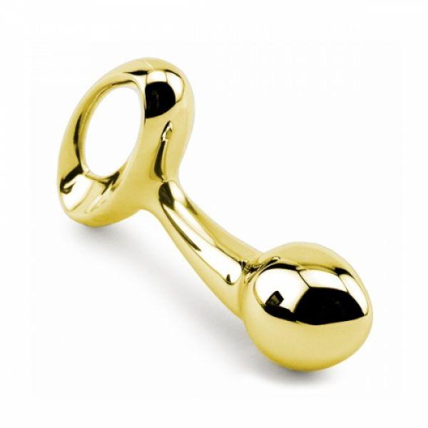 Анальний корок, анальна пробка Lovetoy Pure Metal Plug золото