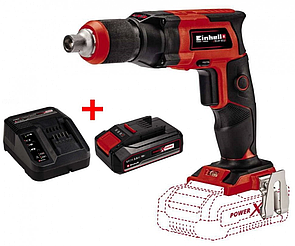Акумуляторна викрутка Einhell TE-DY 18 Li — Solo для гіпсокартону: з АКБ 18V 2,5 Ah + зарядне