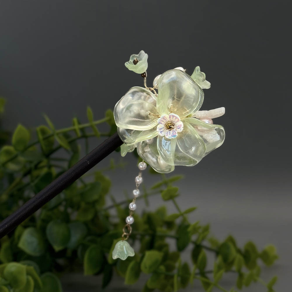 Дерев'яна шпилька для волосся в традиційному стилі «Літній вітерець», фото 1