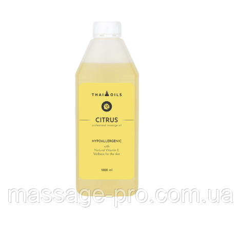 Масажна олія Thai Oils Citrus 1000 мл Вітамінна масажна олія Олія для класичного масажу