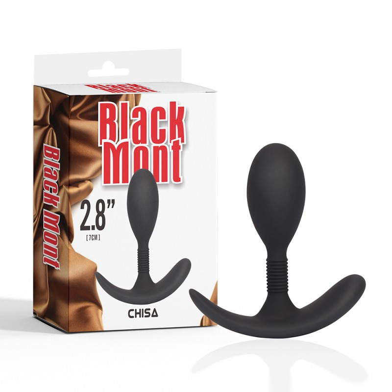 Корок стимуляції ануса, анальна затичка Black Mont Anal Play Plug Small силіконова ручка, фото 1