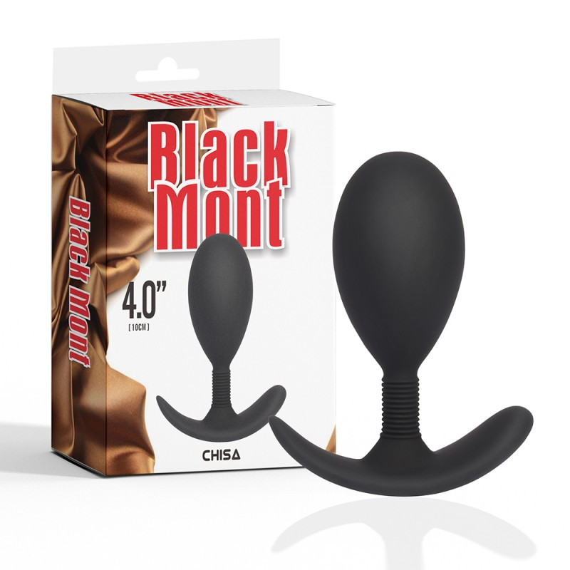Анальна пробка, корок стимуляції ануса Black Mont Anal Play Plug Large з ручкою, фото 1
