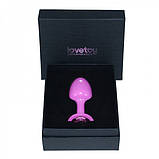 Анальна затичка, пробка стимуляції ануса Rosebud Pink металевий з камінчиком, фото 2