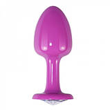 Анальна затичка, пробка стимуляції ануса Rosebud Pink металевий з камінчиком, фото 3