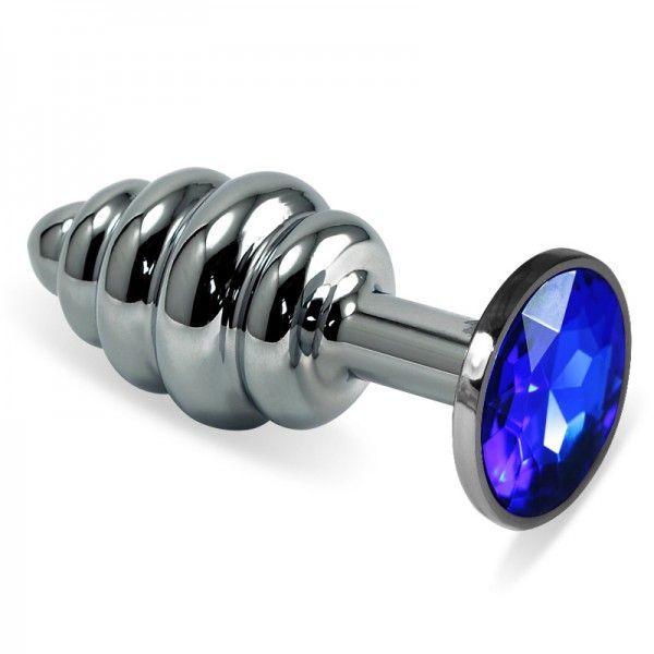 Анальна пробка, анальний корок Rosebud Spiral Metal з рельєфним наконечником