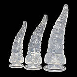 Анальна заглушка, корок стимуляції ануса Octopus Tentacle Small прозорий силікон, фото 3