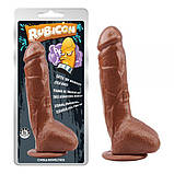 Фалоімітатор для жінок, гумовий пеніс Chisa Brunet Trick 23 см, натуральний ПВХ, фото 2