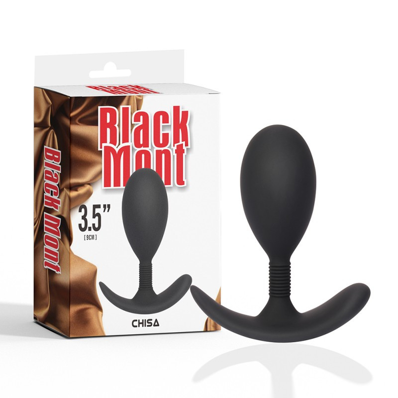 Анальна пробка, анальний корок Black Mont Anal Play Plug Medium силіконова ручка