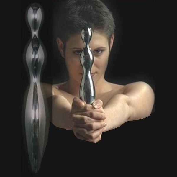 Анальний стимулятор, анальна іграшка зі сталі, 24 см, діаметр 4 см, фото 1