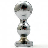 Сталевий анальний корок, анальна пробка із 2 сферами, 12 см, фото 2