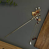 Металева шпилька для волосся «Вогняне свято», фото 3