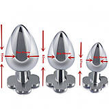 Корок для ануса, втулка анальна Metal Clover Jewelry Medium, фото 2