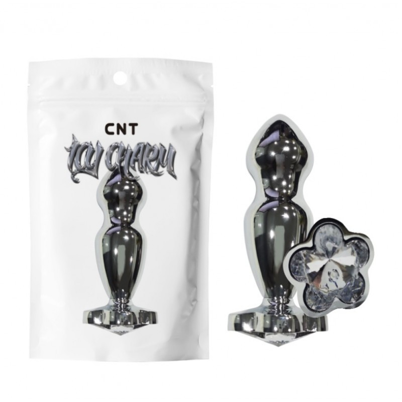 Пробка для ануса, плаг анальний Detachable Ribbed Blossom Plug знімна основа 8 см, фото 1