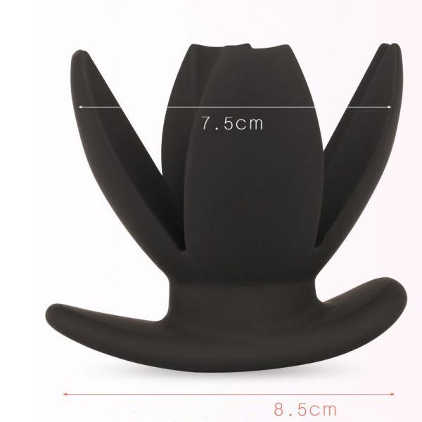 Анальний корок, анальна пробка з пелюстками Силікон 8 см, фото 1