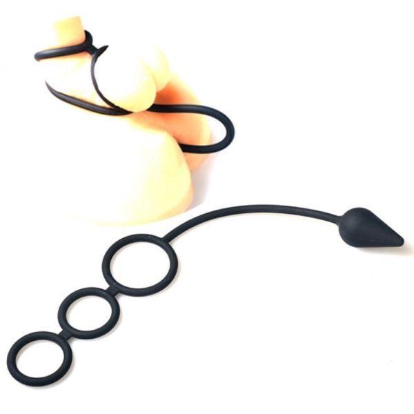 Анальна пробка, корок стимуляції ануса Master Series Triple Threat Silicone 29 мм, фото 1