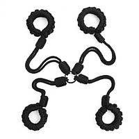 Комплект манжет, комбіновані наручники Hogtie Restraint з бавовняної мотузки