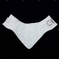 Нашийник, фіксатор шиї Noble Collar шкіряний білий з металевим кільцем