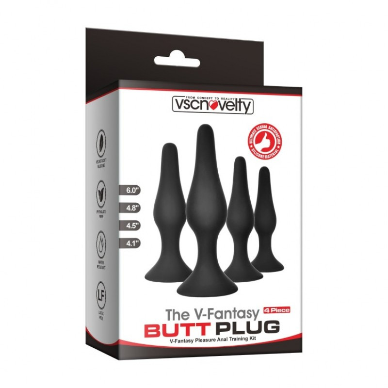 Пробка для анала, плаг анальний V-Fantasy Pleasure з градуйованими розмірами, фото 1