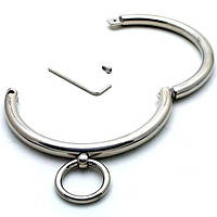 Металевий нашийник, ошийник BDSM 694 з неіржавної сталі, полірований