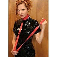 Нашийник, фіксатор шиї Inkan червоний нейлоновий з металевим кільцем