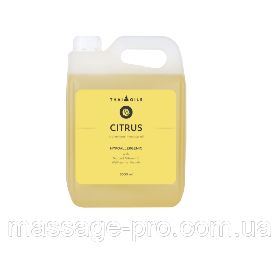 Масажна олія Thai Oils Citrus 3000 мл Масажна цитрусова олія Масажна олія Масажна олія тонізувальна, фото 1