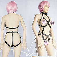 БДСМ білизна, шкіряна білизна Black Sensuality екокожа S/M