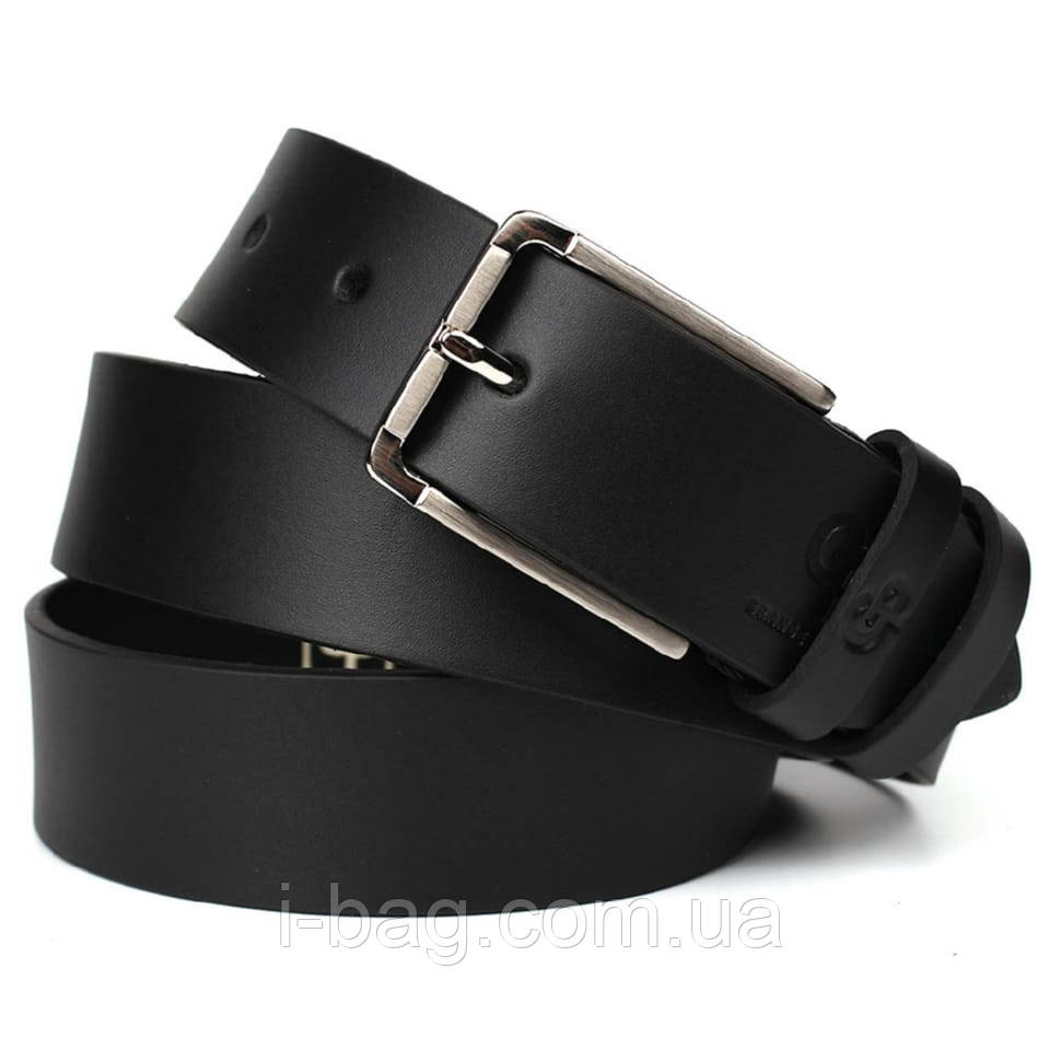 Шкіряний ремінь чорний 35 мм Grande Pelle 310012500, фото 1