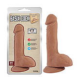Гумовий член, штучний пеніс Basix Cock Latin 22 см тілесний, фото 2