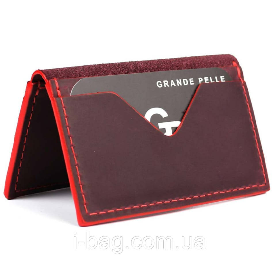 Кард-кейс Grande Pelle CardCase Cartolina 303161 бордо, фото 1