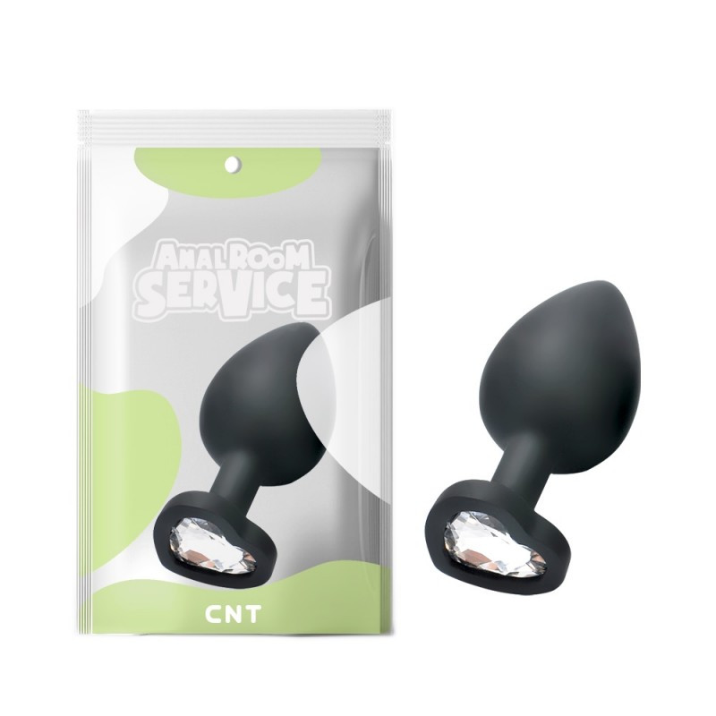 Анальна пробка, анальний корок Clear Love Black Diamond Plug Large 9 см