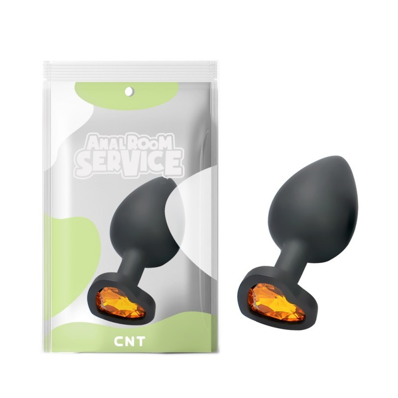 Анальна пробка, анальна іграшка Orange Love Black Diamond Plug Large чорний силікон