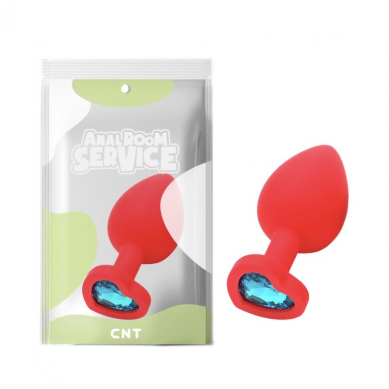 Анальна пробка, анальний корок Love Red Diamond Plug Large силіконова з кристалом