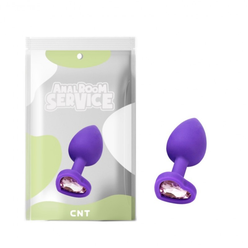 Анальна пробка, анальний корок Love Purple Diamond Plug Small силікон з кристалом