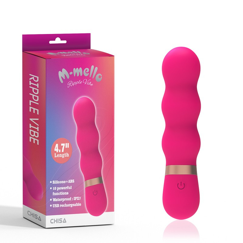 Вібратор, вібростимулятор Chisa Ripple Vibe 10 функцій, IPX7