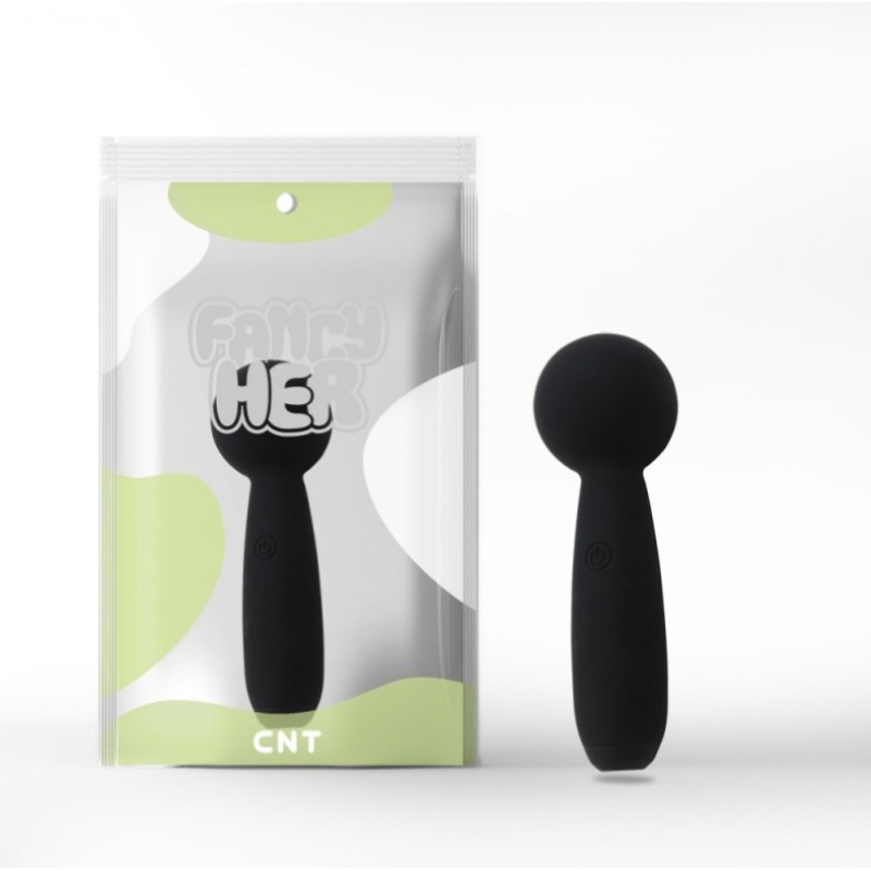Вібростимулятор, кліторальний стимулятор Pleasure Wand Black силіконовий, водонепроникний