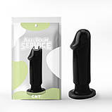 Корок для ануса, плаг анальний Anal Trainer Medium Чорна безпечний еластомер, фото 2
